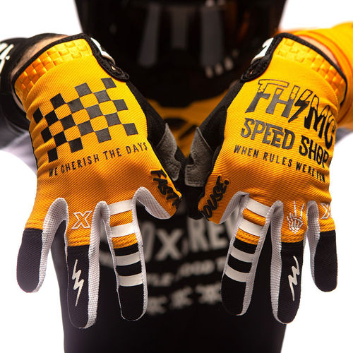 Guantes Offroad SHIFT Guantes Moto Niño Whit3 Label Bliss Amarillo